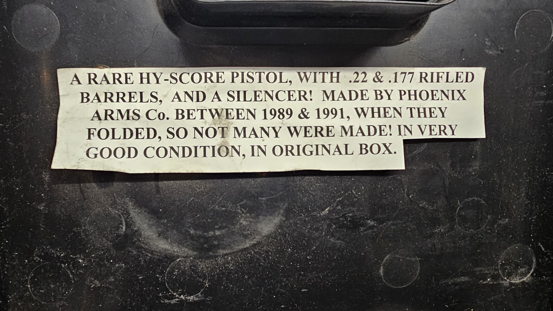 Hy-Score Air Pistol, Dual cal .177 and .22, Vintage, Rare. - Image 5